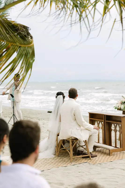 Ceremonia en la playa privada
